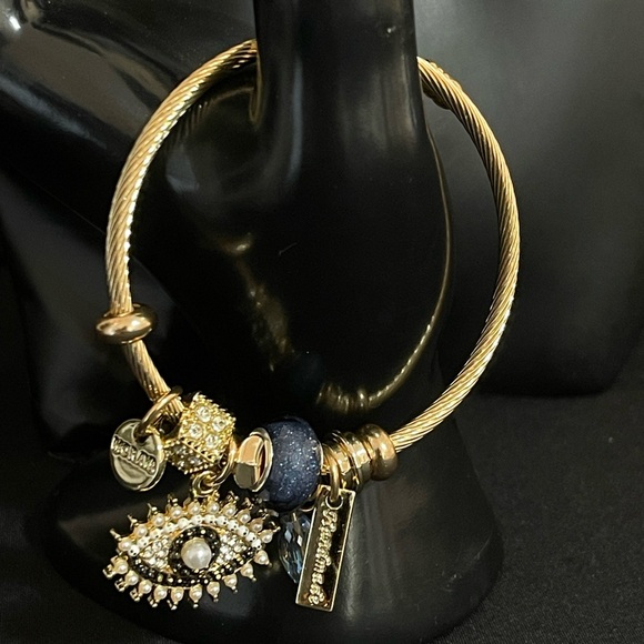 Eva-Beads Lucky Charms (Turkish Evil Eye) Stainless Steel Bracelet With … - Picture 4 of 5